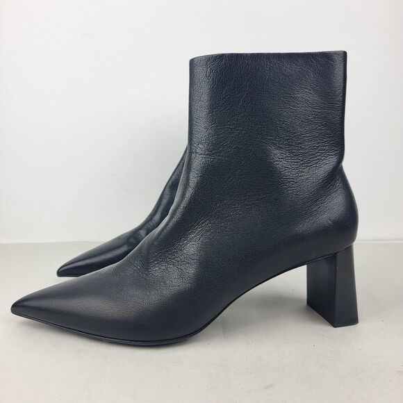 Rag & Bone Viva  Leather Ankle Boot Black Size 37 - Picture 2 of 14